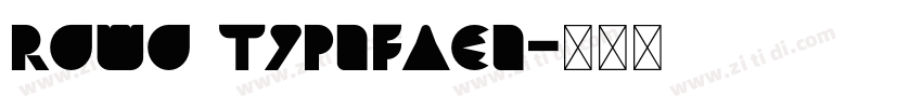 Rowo Typeface字体转换